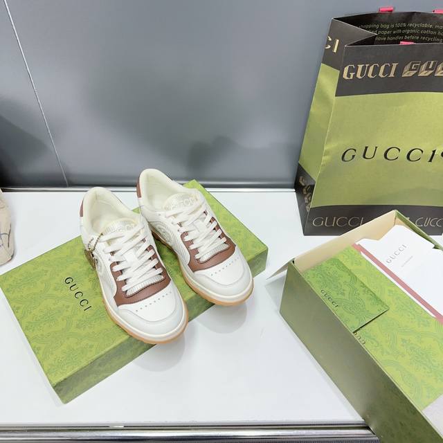 高品质出厂p 顶级品质 原版做货情侣款 Gucci古驰2023春夏g家 最新爆款mac80 运动鞋 情侣款 休闲 复古 做旧板鞋 原版购入开发 做货 古驰mac