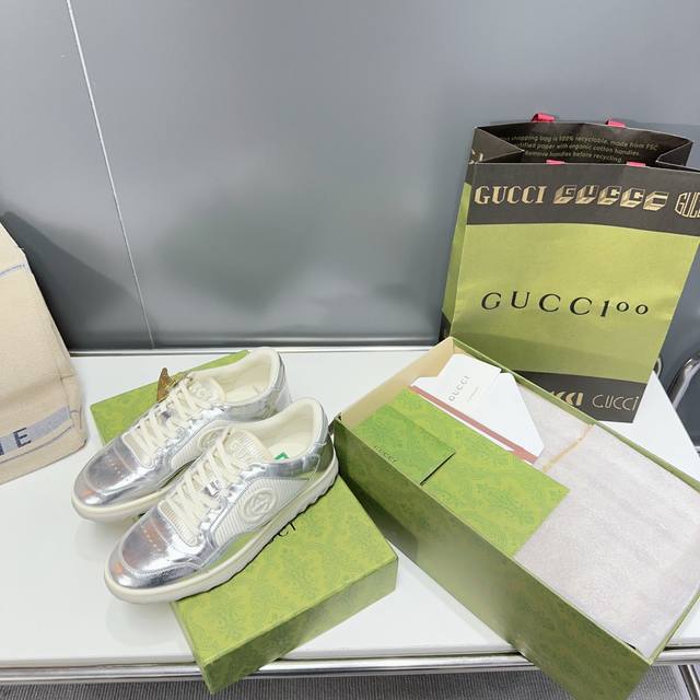 高品质出厂p 顶级品质 原版做货情侣款 Gucci古驰2023春夏g家 最新爆款mac80 运动鞋 情侣款 休闲 复古 做旧板鞋 原版购入开发 做货 古驰mac