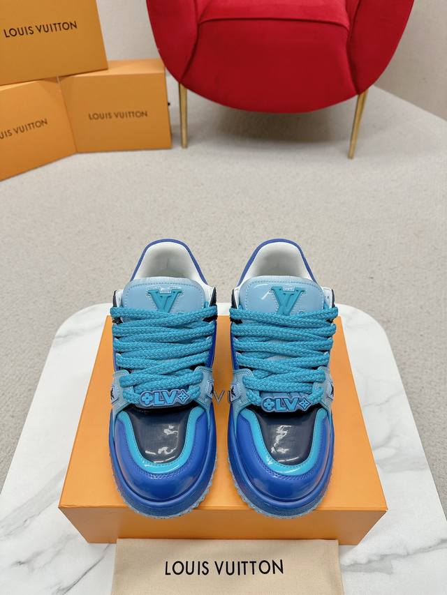 情侣款 胖嘟嘟情侣款运动鞋 天花板级别 对版出货 Louis Vuitton Lv 路易威登 Trainer Maxi 胖丁 低帮休闲板鞋 全新私人订单出货 海