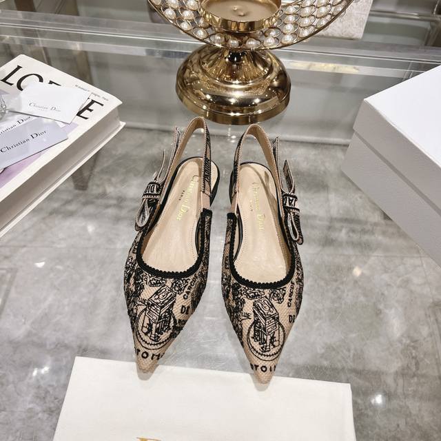 顶级版本 Dior迪奥 2024新季镂空雕花玛丽珍尖头单鞋 新款spectadior 芭蕾高跟鞋于发布秀精彩亮相 重新诠释经典的玛丽珍鞋 彰显高雅时尚的风格 提