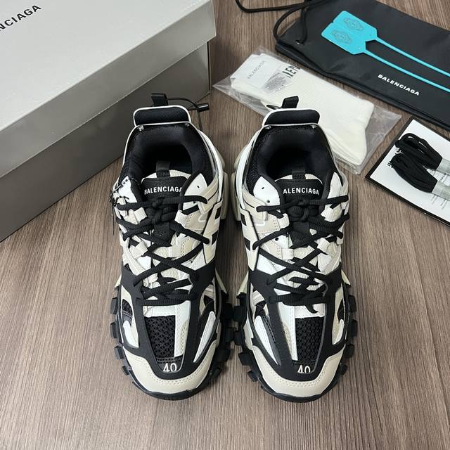 顶级版本 巴黎世家 三代户外概念鞋 Balenciaga Sneaker Tess S.Gomma Maille White Orange 纯原版本 原装大盒