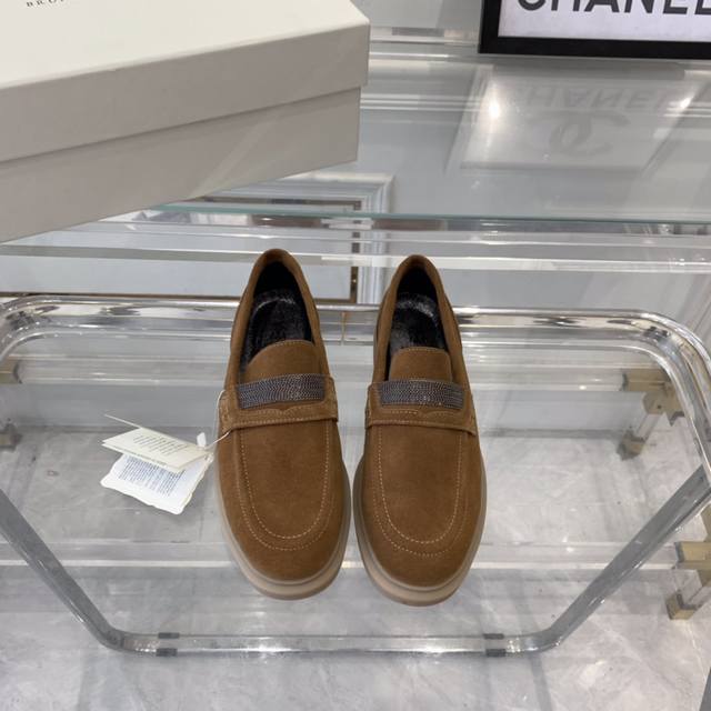 Brunello Cucinelli 新款毛毛单鞋 顶级版本 超火爆新品 完全可以闭眼入 进口a级高丝光鞋面 羊皮内里 Size 35-40 41 42定做不退