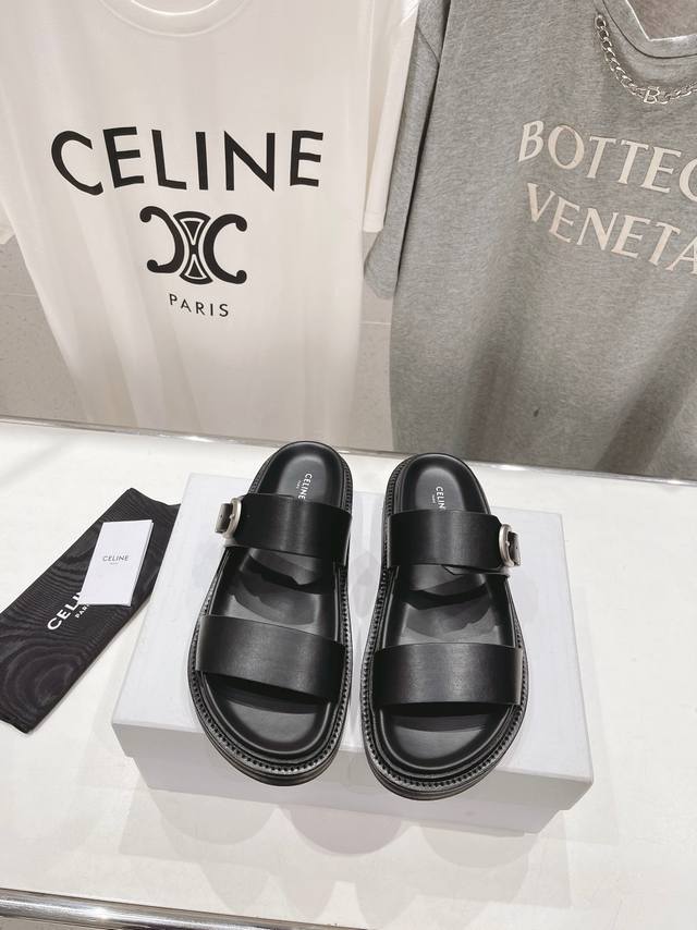 高版本出厂 Celine-赛琳代购级别 思琳春夏新品凯旋门复古罗马凉鞋拖鞋 进出专柜无压力 重工版 拒绝一眼假low货 原版楦型 调试n次 这款上脚绝对vint