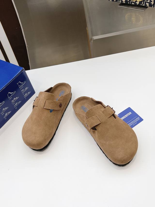 Birkenstock 勃肯2024新色新款 蒙大拿博肯丑萌系列 一直非常火爆的款式 可调的节低帮休闲拖鞋 上脚很好看哦 穿着舒适 国外特殊进口的真皮 垫脚真皮