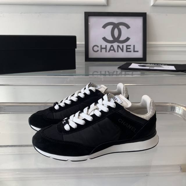 Chanel早春新款棒球鞋 顶级版本 购入原版开发 牛反绒拼接太空布 经典色系的搭配 原版开发 一比一零差距还原 Szie:35-40