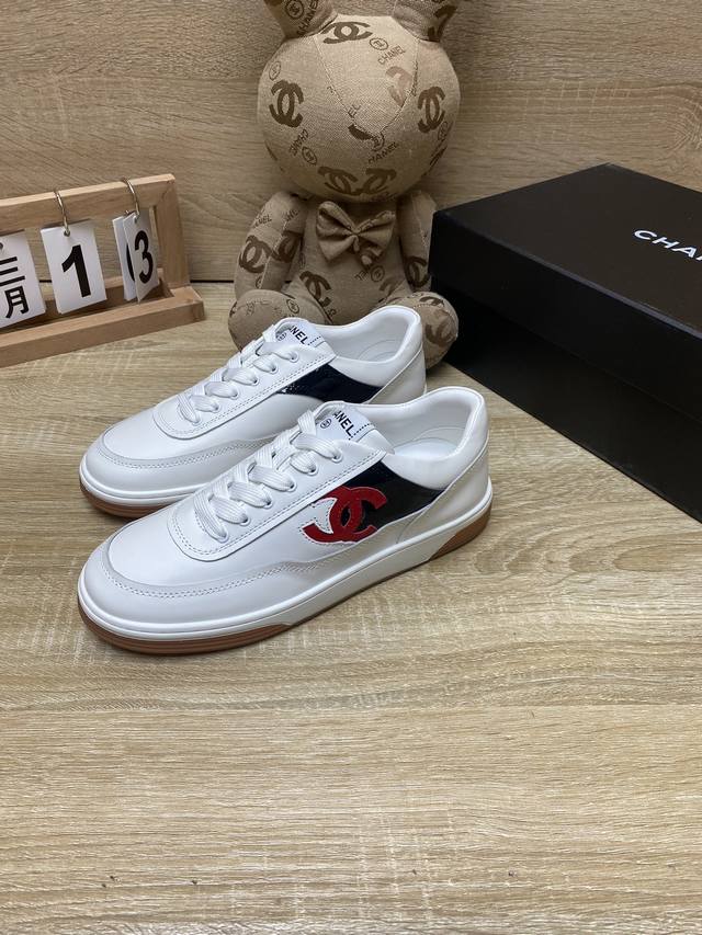 Size:35-41 41定做不退不换 Chan*L 2024P早春新款平底板鞋 小香c家新款休闲鞋ban'X运动鞋 熊猫鞋 这双鞋那么火是有道理 真心太舒服了