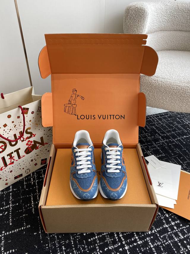 代购级 情侣款 圣诞礼盒 专柜同步飞机盒包装 Louis Vuitton Ss24 New Arrival Lv 2024春夏 New Runaway 运动鞋