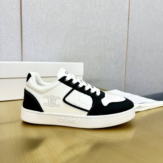 出厂价 Celine 24早春赛琳trainer Ct-10升级版低邦牛皮革系带运动鞋 时尚轻松又高级 无论是通勤还是出游统统都hold住 明星同款 时尚百搭