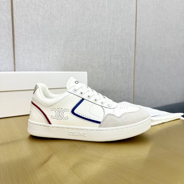 出厂价 Celine 24早春赛琳trainer Ct-10升级版低邦牛皮革系带运动鞋 时尚轻松又高级 无论是通勤还是出游统统都hold住 明星同款 时尚百搭