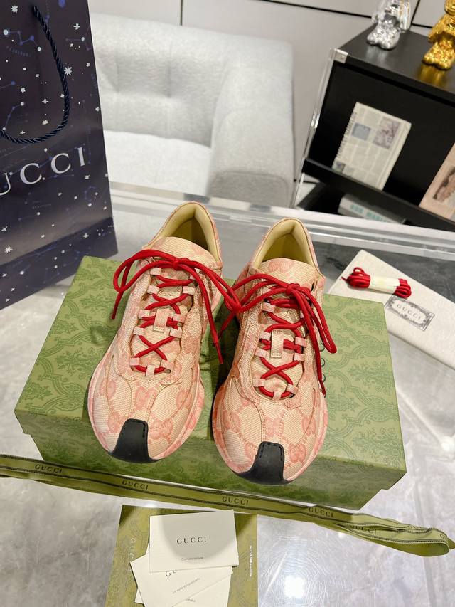 Gucci Run 系列 23Ss 新款 水转印运动鞋 专柜购买原版一比一打造 所有细节 材料 全部跟你在专柜买到的都一样 码数:35-44