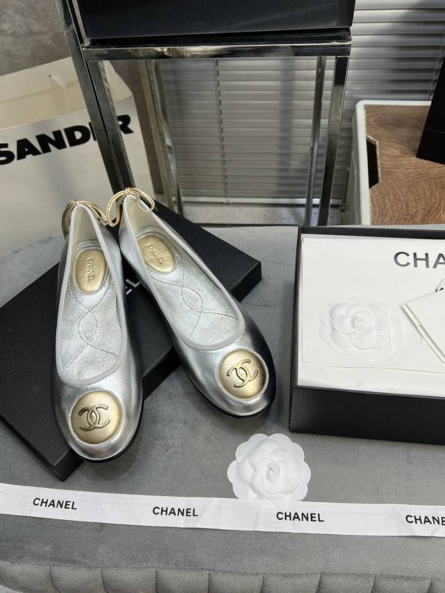 出厂 Chanel新款芭蕾舞单鞋平底鞋 进口舒适柔软羊皮料 原版真皮大底 Size：35-40 40定