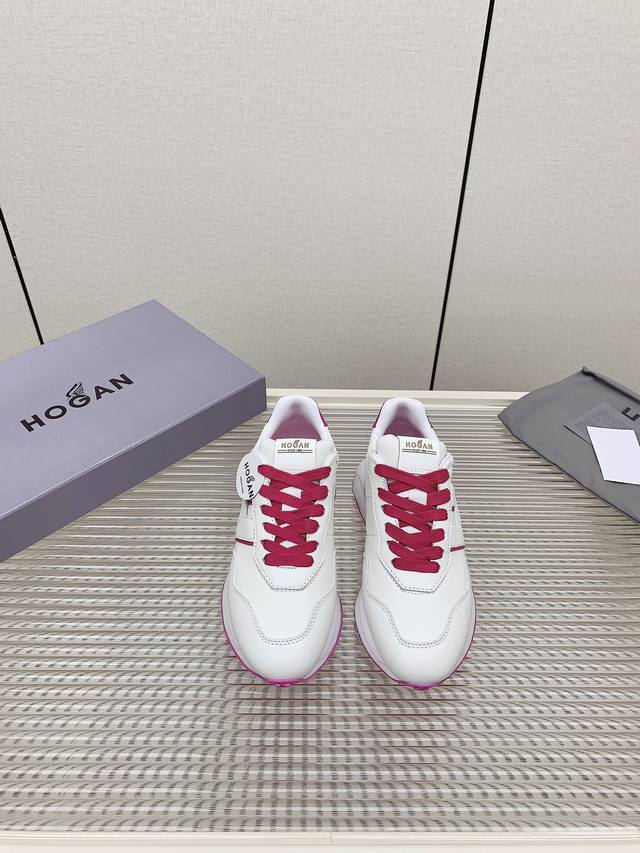 出厂 高版本 Hogan 2023Vs春季最新休闲运动系列 流行 H拼色工艺~休闲运动鞋履精湛手工设计融入军装元素，兼职实用与个性造型感;多元材质融入缤纷创作灵