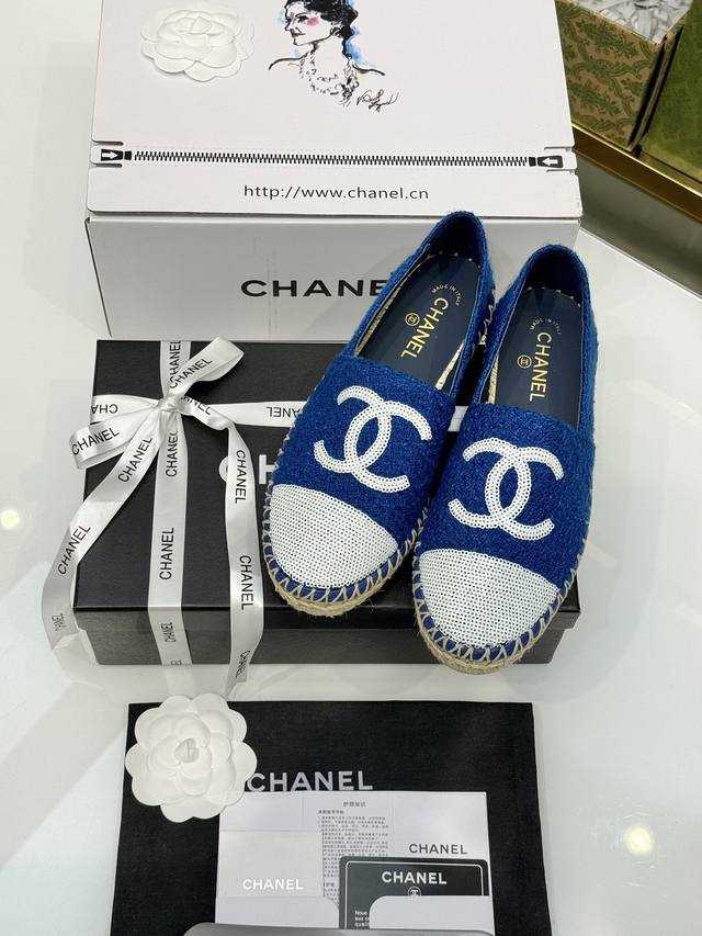 Chanel 2024早春新款渔夫鞋 顶级版本 内里垫脚均采用原版进口羊皮 ！码数：35 40 34.41.42定制 不退换 标准码 配全套包装
