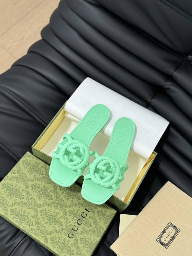 Gucci 2024最新款果冻拖鞋 高版本tpu材料 跑量价 Size: 35-41
