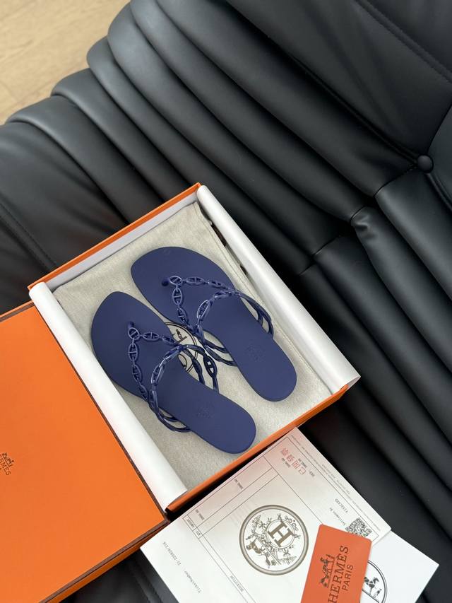 P跑量价 Hermes24S新款果冻拖鞋 最新版面 大厂生产，质量保证！ Pvc双层组合大底 Size：35-41